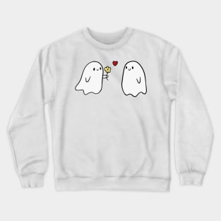 ghost couple gifting a flower Crewneck Sweatshirt